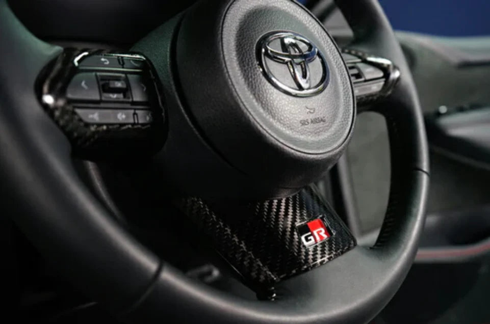 Toyota GR Yaris Axis Parts Steering Wheel Trim Cover - Carbon Fibre - Ghost Developments