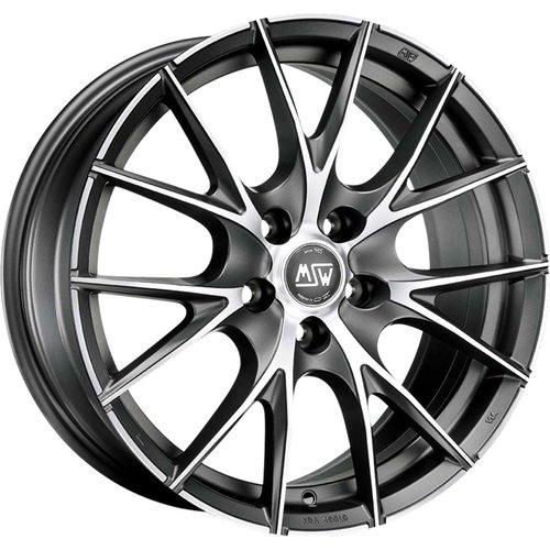 Toyota Gr Yaris Matt Titanium Full Polished Msw 25 By Oz Racing Set Of 4 Alloy Wheels 18x8 5x114.3 Et45 - Ghost Developments