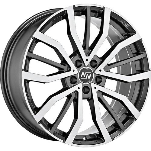 Toyota GR Yaris Gloss Gun Metal Full Polished MSW 49 By OZ Racing SET OF 4 Alloy Wheels 18x8 5x114.3 ET45 - Ghost Developments