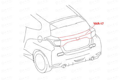 Toyota GR Yaris Rear Door Tailgate Trim - Carbon Fibre - Ghost Developments