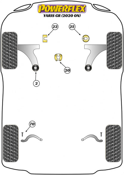 Toyota GR Yaris Powerflex PowerAlign Camber Bolt Kit (17mm)