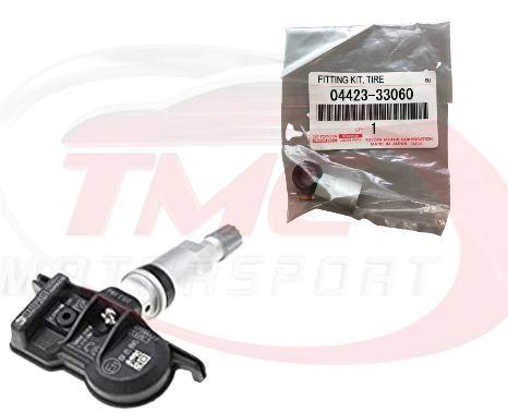 Genuine Toyota TPMS Tyre Valve + Fitting Kit for Toyota GR Yaris - 42607-12020 + 04423-33060
