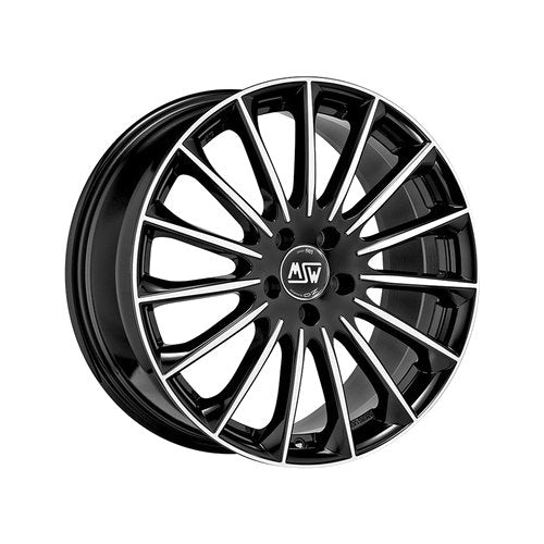 Gloss Black Full Polished MSW 30 By OZ Racing Alloy Wheels 18x8 5x114.3 ET45 Set of 4 - GR Yaris Shop