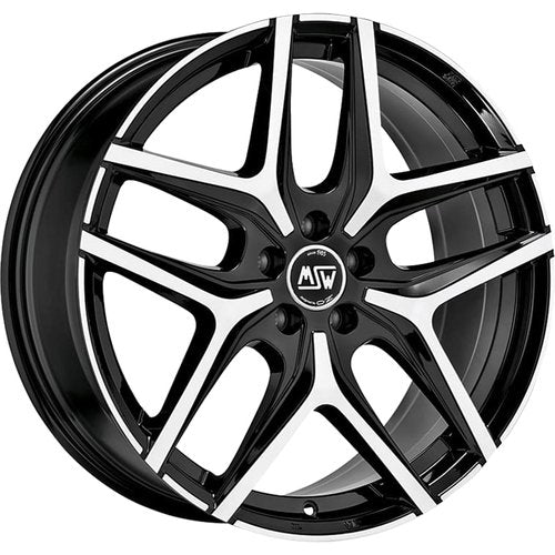 Gloss Black Full Polished MSW 40 By OZ Racing Alloy Wheels 18x8 5x114.3 ET45 Set of 4 - GR Yaris Shop