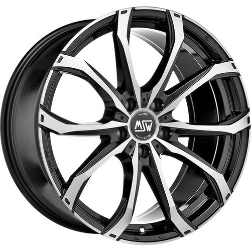 Gloss Black Full Polished MSW 48 By OZ Racing Alloy Wheels 18x8 5x114.3 ET45 Set of 4 - GR Yaris Shop