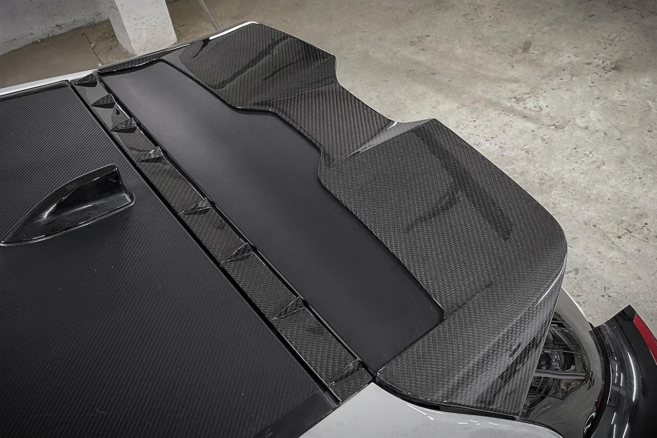 Toyota GR Yaris Roof Silencer Trim with Shark Fins / Vortex Generator - Carbon Fibre
